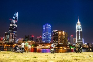 This place next to Saigon river, you can see the beauty of Ho Chi Minh city at night