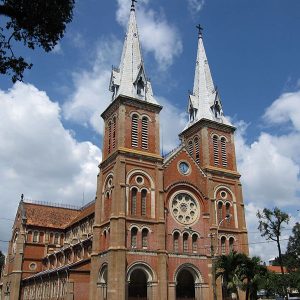 Beautiful landscape at Notre Dame Cathedral, Ho Chi Minh Tours