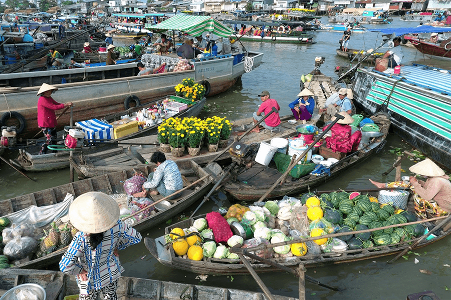 Cai Be Floating Market - Vietnam classic tour