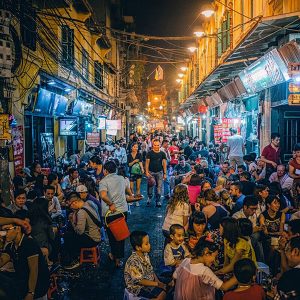 Hanoi Old Quarter at night, Vietnam Local tours