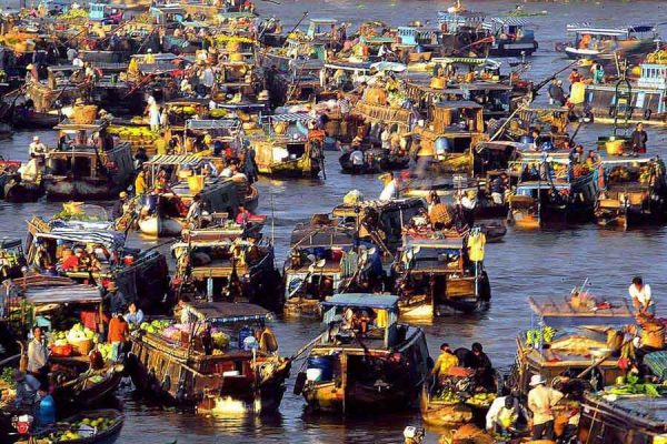 Floating market, Vietnam go tours