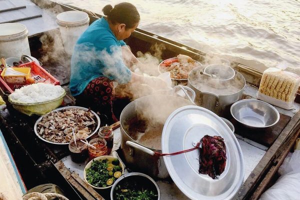 Floating market cuisine, Mekong Delta Trips