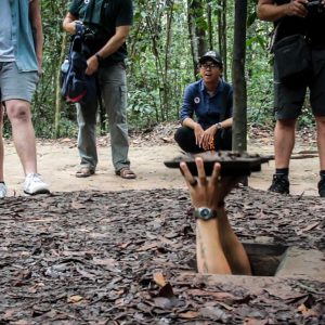 the tunnel of Cu Chi, Vietnam Tour Holiday