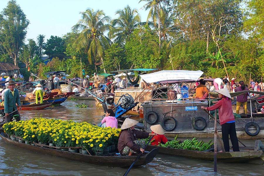 Floating market, Vietnam go tours