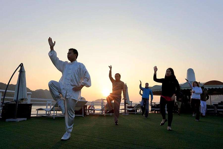 Tai Chi session - Vietnam tour package